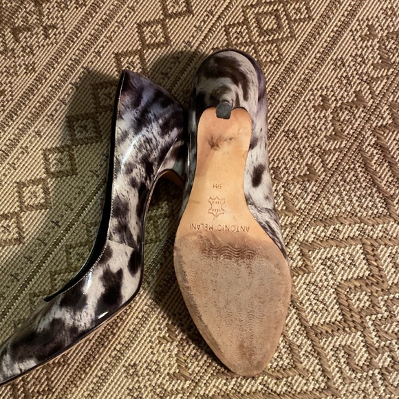 Antonio Melani Patent Leather Animal Print Heels Size 9M - Picture 4 of 9